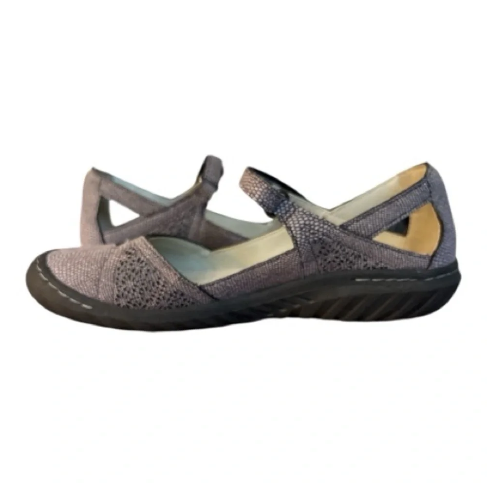 JBU JAMBU LAVENDER  REPTILE TEXTURED MARY JANE SHOES WOMENS SIZE 7 EUC - Picture 6 of 11